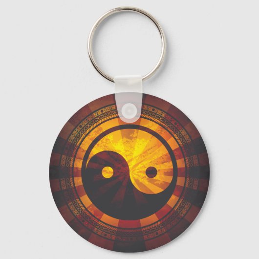  Yin Yang Symboolafdrukken Sleutelhanger (Voorkant)
