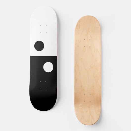 Yin Yang Symmetrie Persoonlijk Skateboard (Voorkant)
