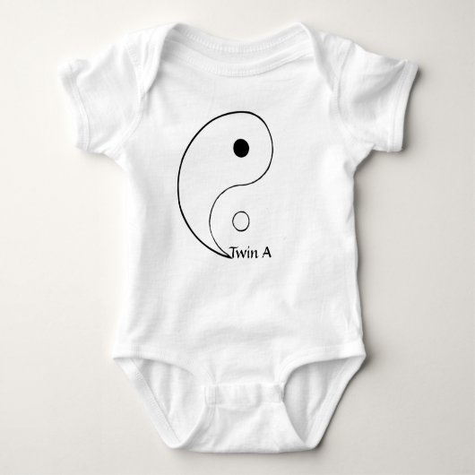 Yin Yang T-shirt voor Twins - Twin A (Voorkant)