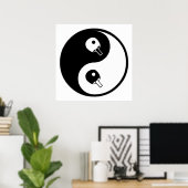 Yin Yang Table Tennis Poster (Thuiskantoor)