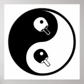Yin Yang Table Tennis Poster (Voorkant)