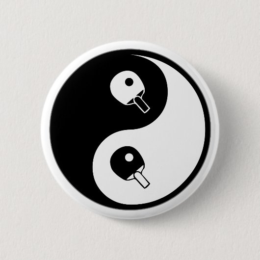 Yin Yang Table Tennis Ronde Button 5,7 Cm (Voorkant)
