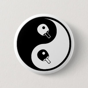 Yin Yang Table Tennis Ronde Button 5,7 Cm