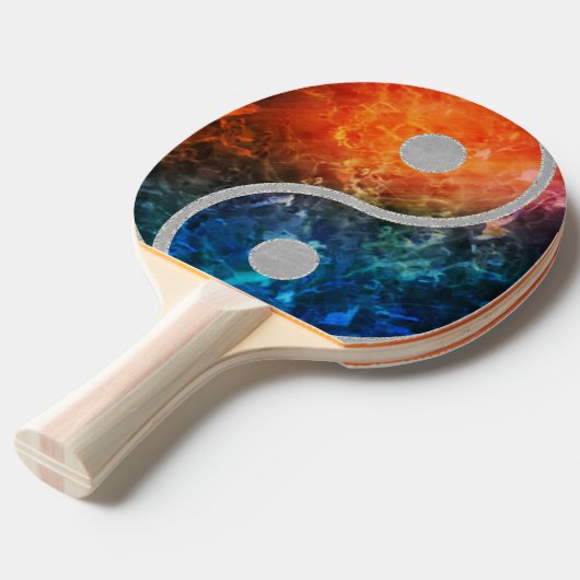 Yin Yang Tafeltennisbatje (Voorkant Gekanteld)