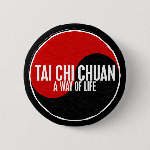 Yin Yang Tai Chi Chuan 1 Ronde Button 5,7 Cm