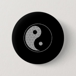 Yin Yang Tai Chi, Qi Gong, Yoga, Wushu, Vechtkunst Ronde Button 5,7 Cm
