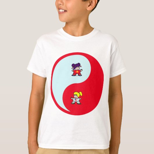 yin yang tai t'ai chi vechtkunst schattige meisjes t-shirt (Voorkant)