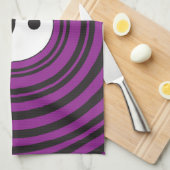 Yin Yang Taijitu symbool Paarse zwarte cirkels Theedoek (Quarter Fold)