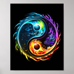 Yin Yang, Taoïsme, Tai Chi, Qi Gong, Polariteit, D Poster