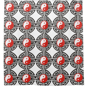 Yin & Yang Tattoo Symbool + je rug. en ideeën Douchegordijn