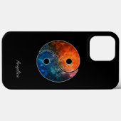 Yin Yang Telefoon Case w / out jouw naam of Initia (Achterkant (horizontaal))