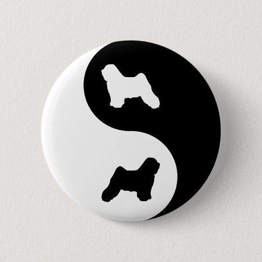 Yin Yang Tibetan Ronde Button 5,7 Cm (Voorkant)