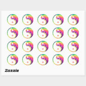 Yin-Yang Tie Dye Ronde Sticker (Vel)