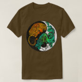 Yin Yang Tiger Dragon Retro Tattoo Style MMA Marti T-shirt (Design voorkant)