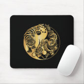 Yin Yang Tijger Draak Goud Muismat (Met muis)