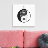 Yin Yang Tiki Warrior Mask Canvas Afdruk (Insitu (Woonkamer))