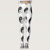 Yin Yang Tiki Warrior Mask Leggings (Voorkant)