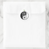 Yin Yang Tiki Warrior Mask Ronde Sticker (Tas)