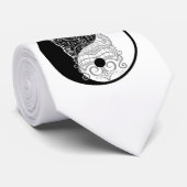 Yin Yang Tiki Warrior Mask Stropdas (Opgerold)