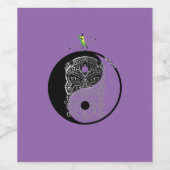 Yin Yang Tiki Warrior Mask Wijn Etiket (Enkel label)
