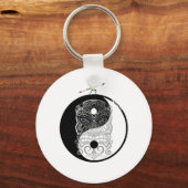 Yin Yang Tiki Warrior Masker Sleutelhanger (Voorkant)