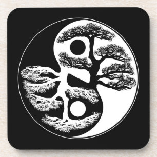 Yin Yang Tree Bier Onderzetter