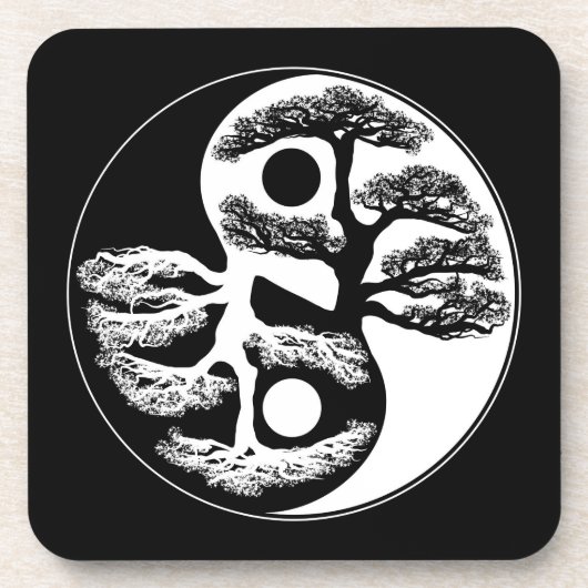 Yin Yang Tree Bier Onderzetter (Voorkant)