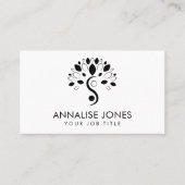 Yin Yang tree - Black and white Business C Visitekaartje (Voorkant)