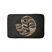 Yin Yang Tree Black en Gold Badmat (Voorkant)