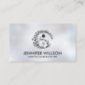 Yin Yang Tree Branch Pearl en Black Marble Visitekaartje (Voorkant)