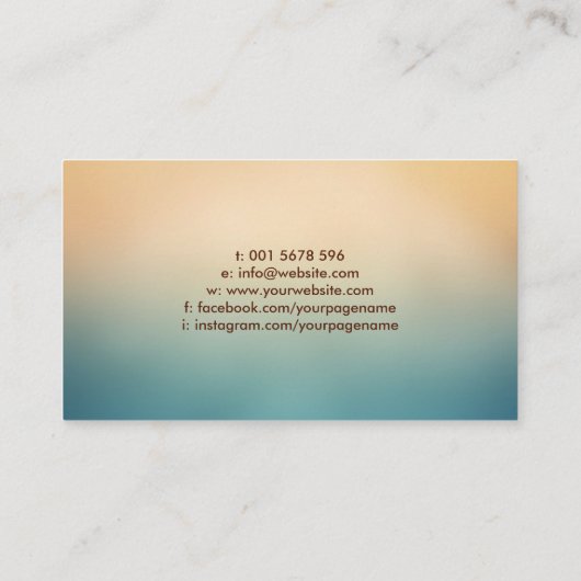 Yin Yang Tree Branch Rainbow-bladeren Visitekaartje (Achterkant)