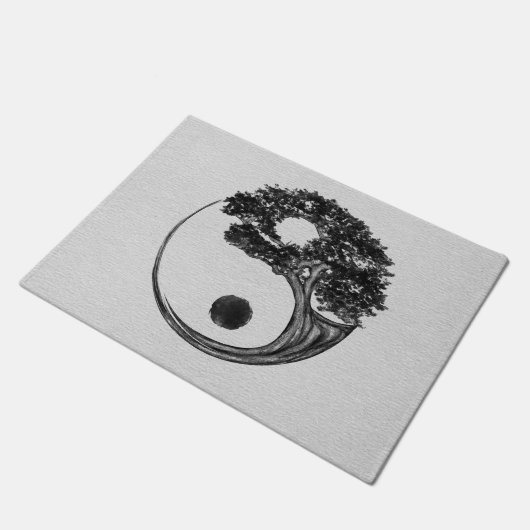 Yin Yang Tree Canvas Deurmat (Schuin)