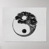 Yin Yang Tree Canvas Poster (Voorkant)