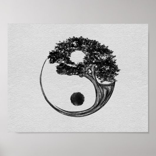 Yin Yang Tree Canvas Poster (Voorkant)