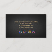 Yin Yang tree - Colorful Leaves Business Visitekaartje (Achterkant)