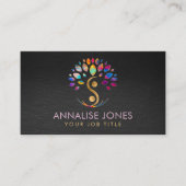 Yin Yang tree - Colorful Leaves Business Visitekaartje (Voorkant)