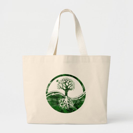 Yin Yang Tree Grote Tote Bag (Voorkant)