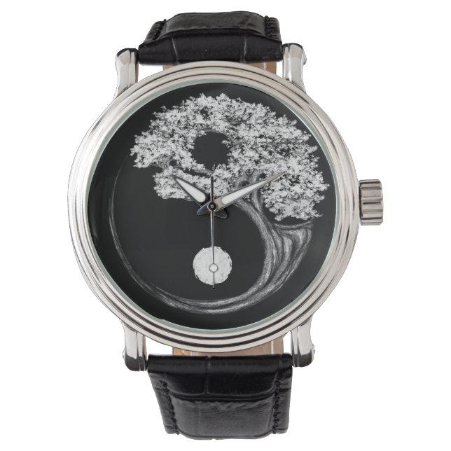Yin Yang Tree Horloge (Voorkant)