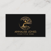 Yin Yang Tree (Levenslang) - Fluoriet en Gold Busi Visitekaartje (Voorkant)