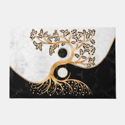 Yin Yang Tree - Marbles and Gold Deurmat (Voorkant)