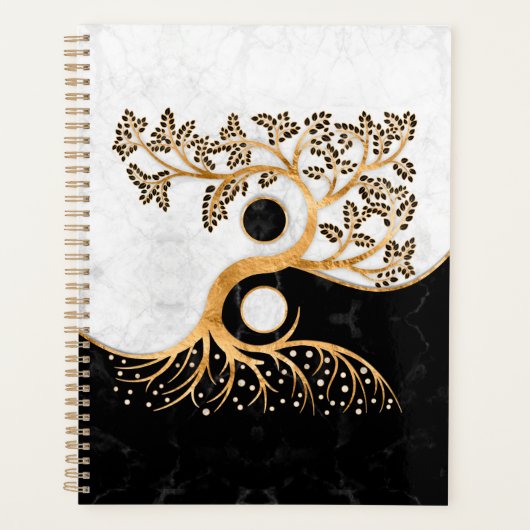 Yin Yang Tree - Marbles and Gold Planner (Voorkant)