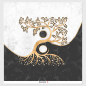 Yin Yang Tree - Marbles and Gold Sticker (Vel)