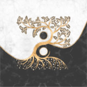 Yin Yang Tree - Marbles and Gold Sticker (Voorkant)