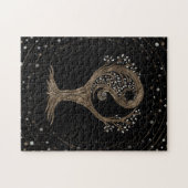 Yin Yang Tree - Moeder van Pearl en Gold Legpuzzel (Horizontaal)