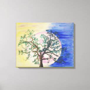 Yin Yang Tree of Life canvas afdrukken