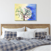 Yin Yang Tree of Life canvas print (Insitu (Slaapkamer))