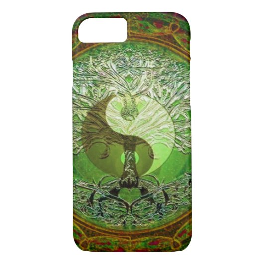 Yin Yang Tree of Life Green Case-Mate iPhone Case (Achterkant)