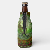 Yin Yang Tree of Life Green Flesjeskoeler (Fles Achterkant)