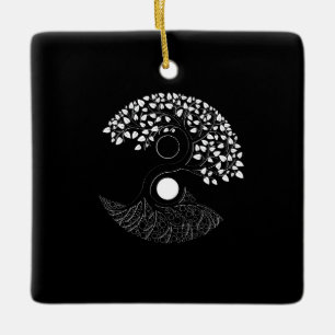 Yin Yang Tree of life Keramisch Ornament