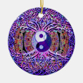 Yin Yang Tree of Life Keramisch Ornament (Voorkant)